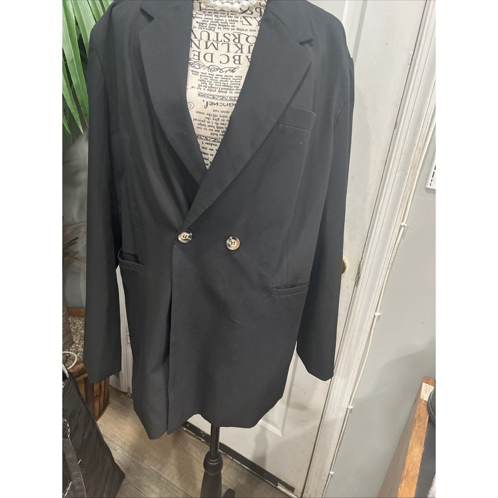 Onyx Double Breast Suit Blazer Xlarge Pockets Dressy Sexy‎ Hanging
